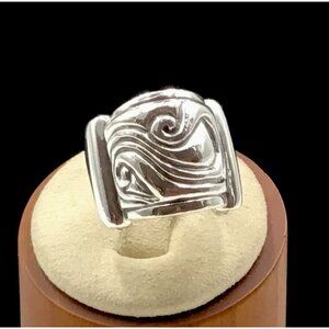 Zina Of Beverly Hills Sterling Silver Ring Classic Swirl Arch 22.5g Size 6.75